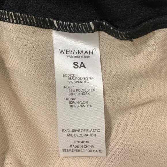 Weissman Black White Caged Strap Detail Jumpsuit Dance Costume SA (Adult Small) - Picture 4 of 4